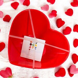 NEW Novogratz Red Heart Shaped Bowls Set of 4 Melamine Valentine Cute